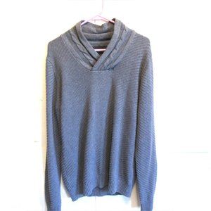 Sean John Texture Knit Sweater Ribbed Hem Sz Medium